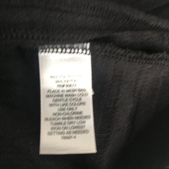 Liz Claiborne Knit Sweater Top Women XL Black Stripe Long Sleeve Shoulder Button - Picture 4 of 16